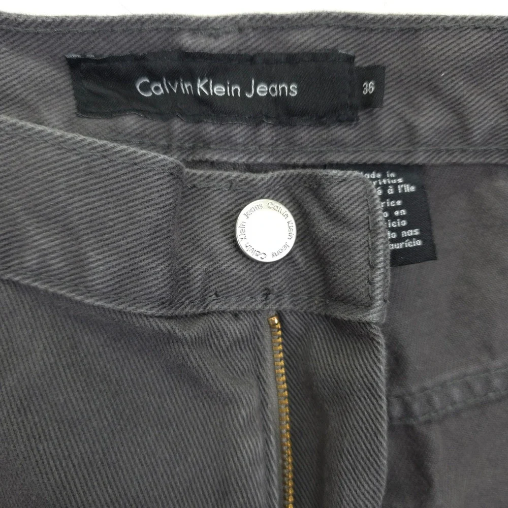 Calvin Klein Jeans Men‎ Gray Pants 36x32 Easy Fit Cotton Smart Casual 5 Pocket